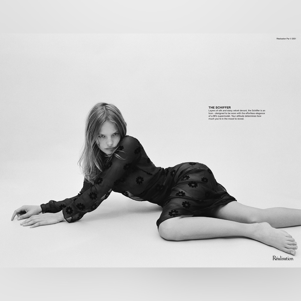 NWT Realization Par The Schiffer in Devore Daisy Print